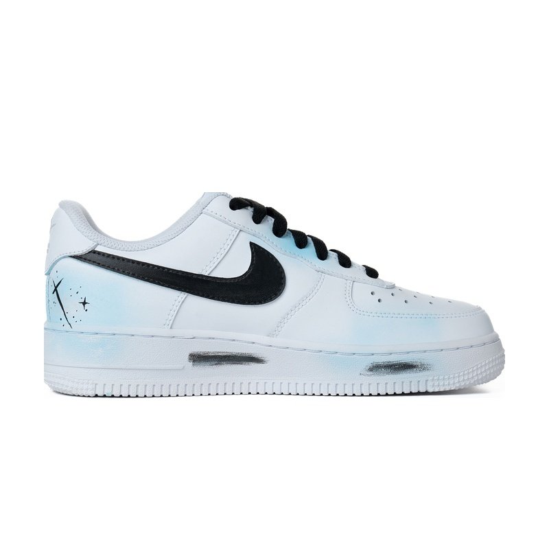 Custom Air Force 1 Shoes Black White Skate Culture - Image 2