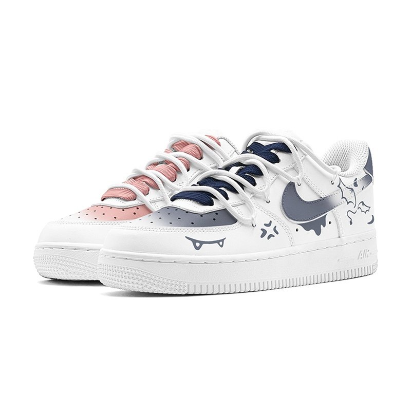 Custom Air Force 1 Shoes Blue Silver Moon Light - Image 5