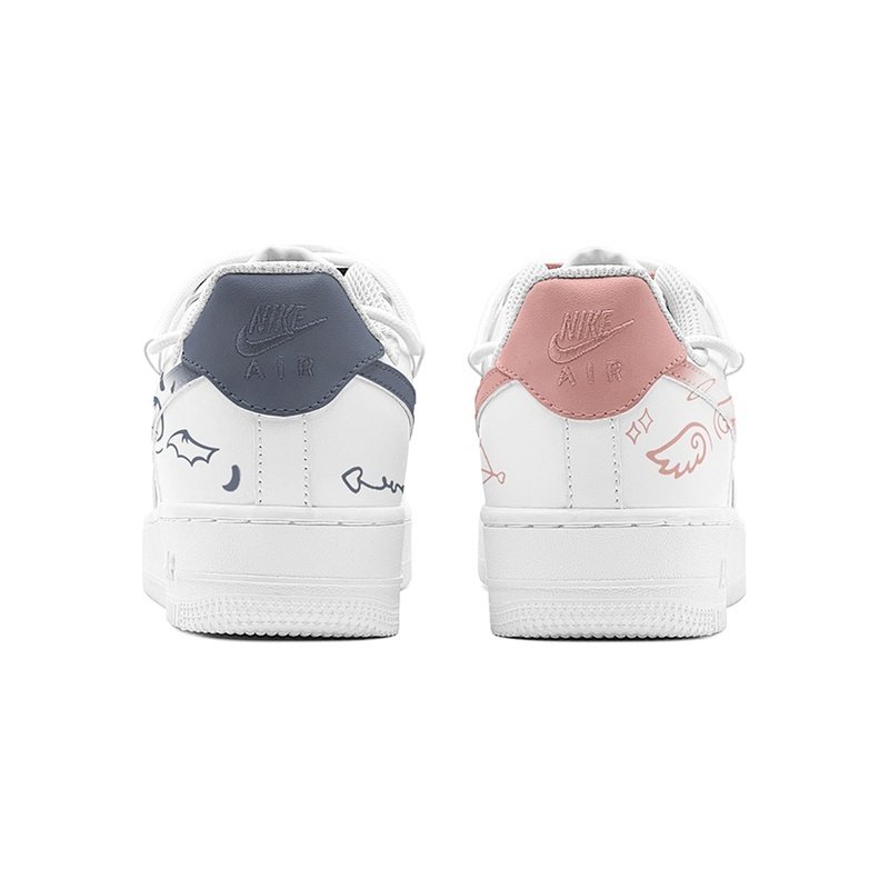 Custom Air Force 1 Shoes Blue Silver Moon Light - Image 6