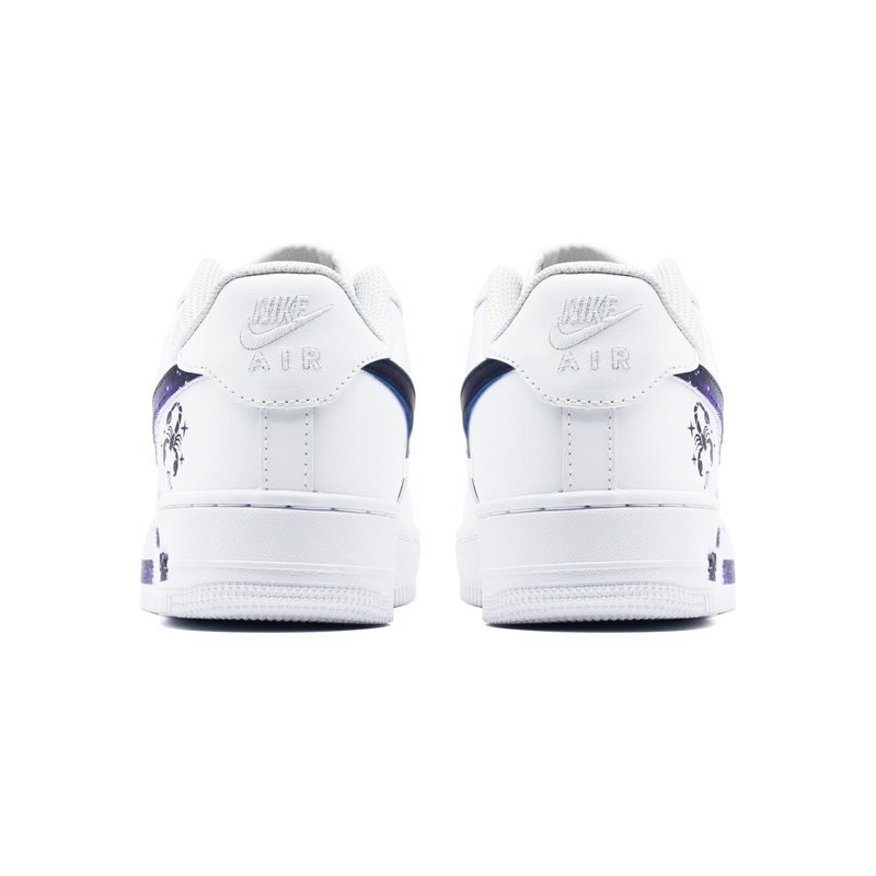 Custom Air Force 1 Shoes Blue White Scorpio Galaxy - Image 4