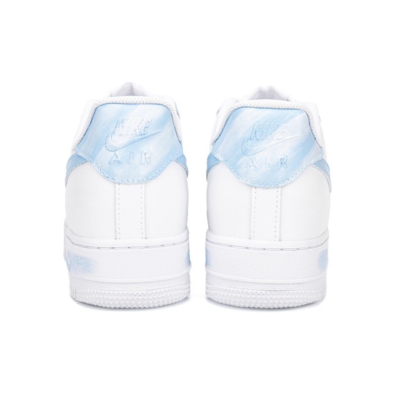 Custom Air Force 1 Shoes Blue White Sky Cloud - Image 4
