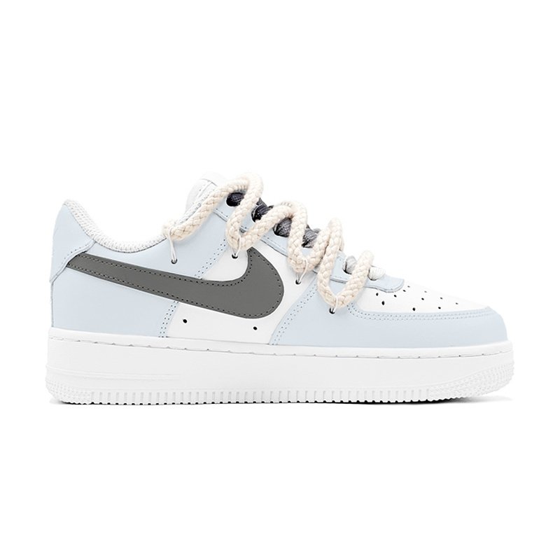 Custom Air Force 1 Shoes Light Blue Little Bear - Image 2