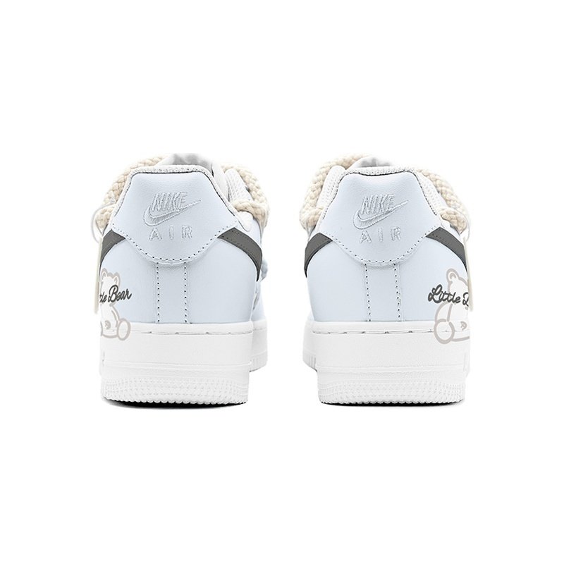 Custom Air Force 1 Shoes Light Blue Little Bear - Image 4