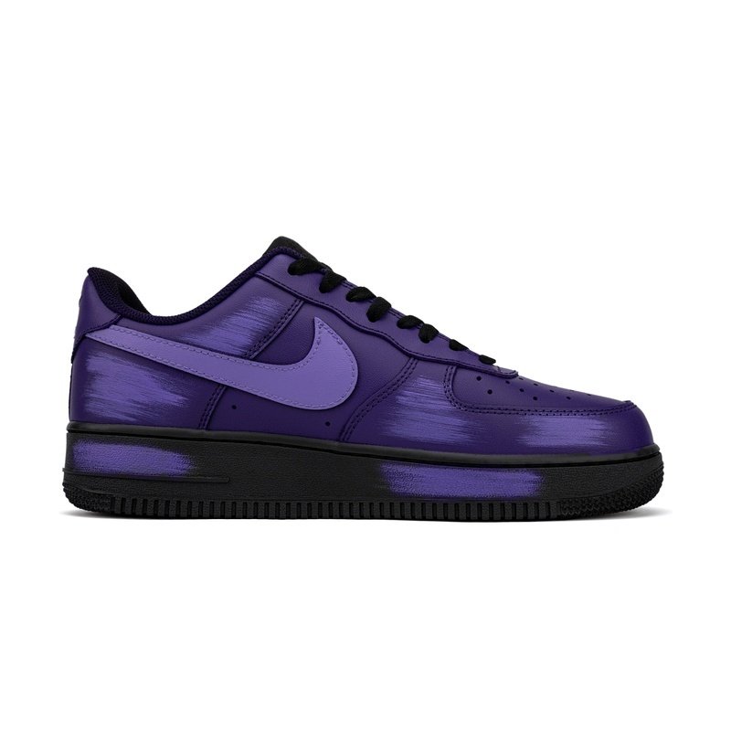 Custom Air Force 1 Shoes Violet Purple Aura Scratch - Image 2