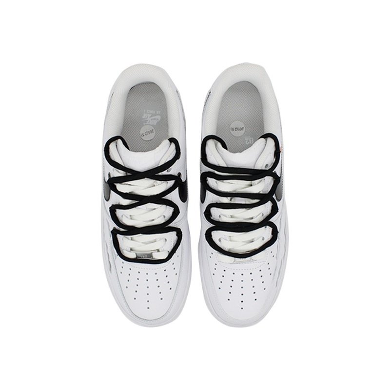 Custom Air Force 1 Shoes White Gray Mountain Clouds - Image 4