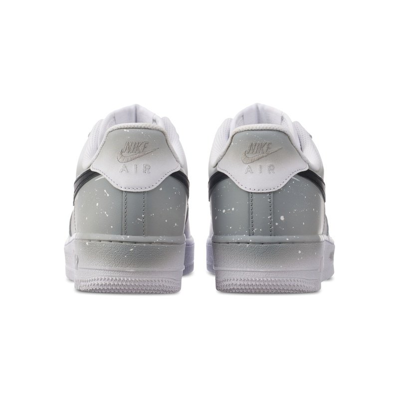 Custom Air Force 1 Shoes White Gray Racing Dash - Image 4