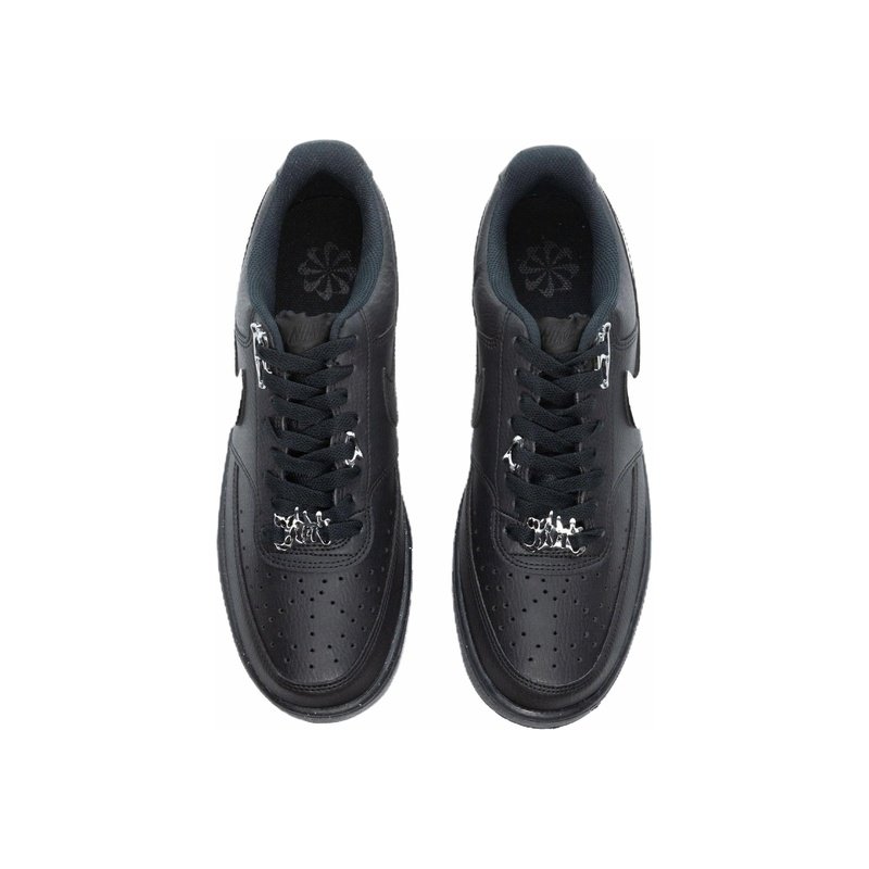 Custom Court Shoes Black Silver Liquid Metal - Image 4