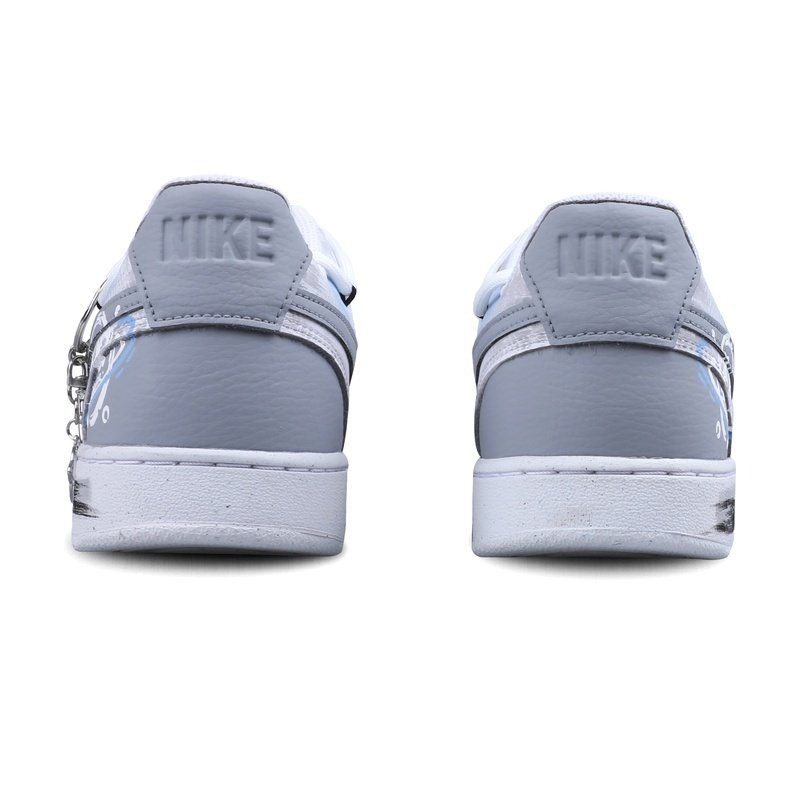Custom Court Shoes White Blue Milky Way - Image 4