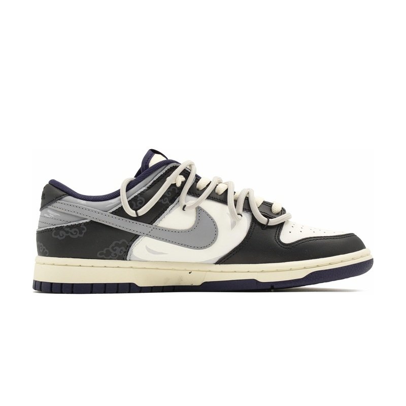 Custom Dunk Shoes Black Gray Cloud Legend - Image 2