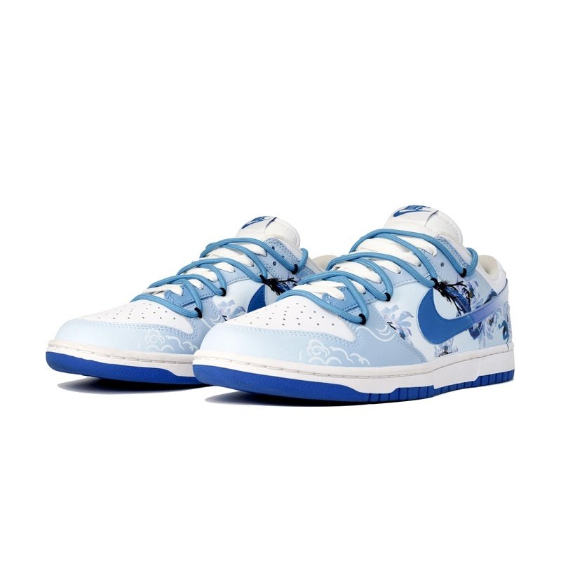 Custom Dunk Shoes Blue Gray Cloud Dragon - Image 3