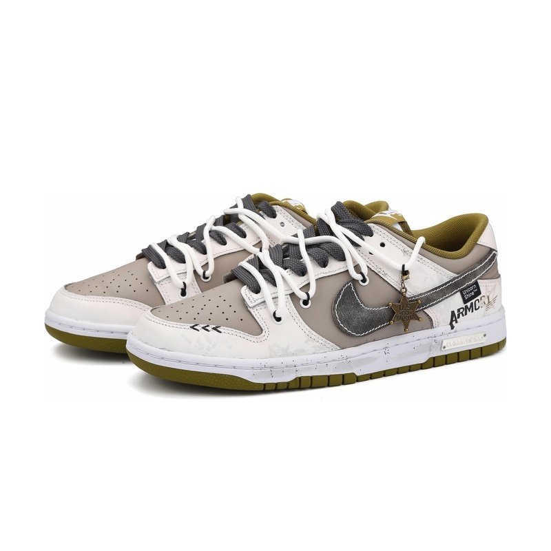 Custom Dunk Shoes Brown White Steam Sam - Image 3
