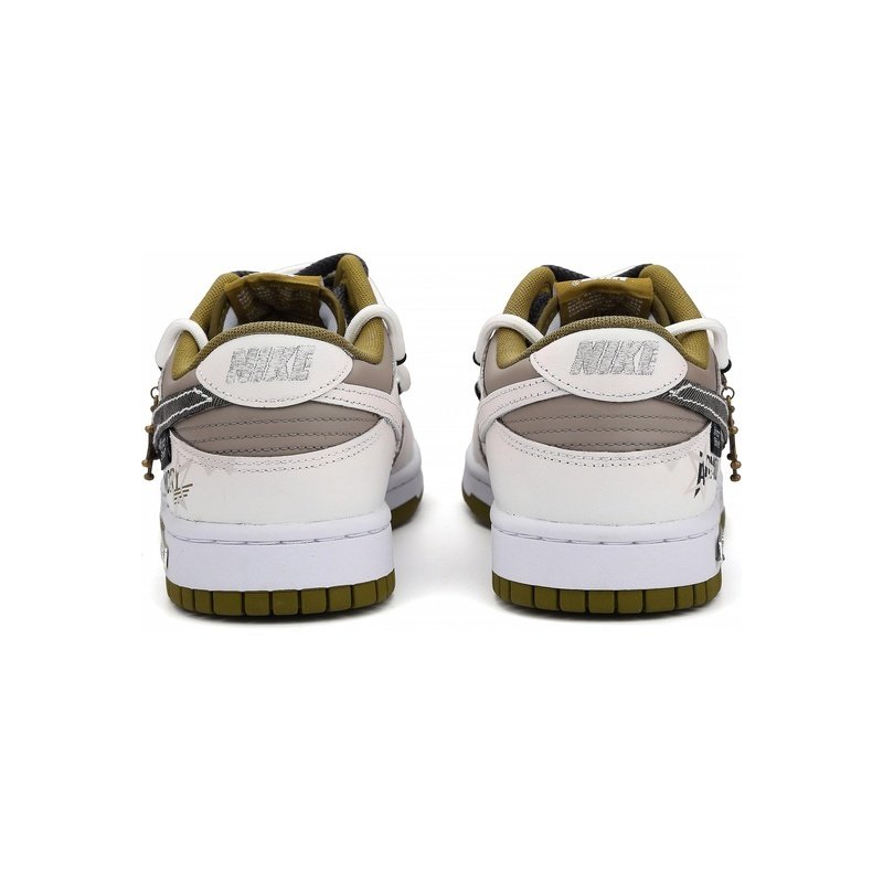 Custom Dunk Shoes Brown White Steam Sam - Image 4