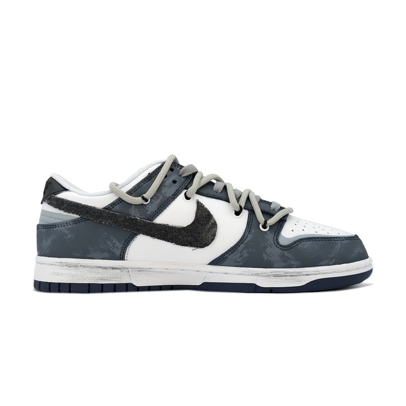 Custom Dunk Shoes Dark Gray White Skyward Blast - Image 2