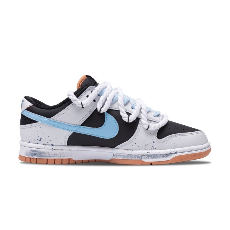 Custom Dunk Shoes Gray Black Brambles Jungle - Image 2