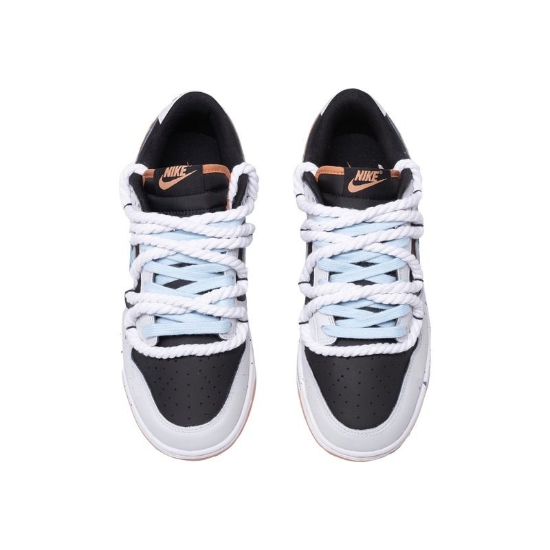 Custom Dunk Shoes Gray Black Brambles Jungle - Image 4