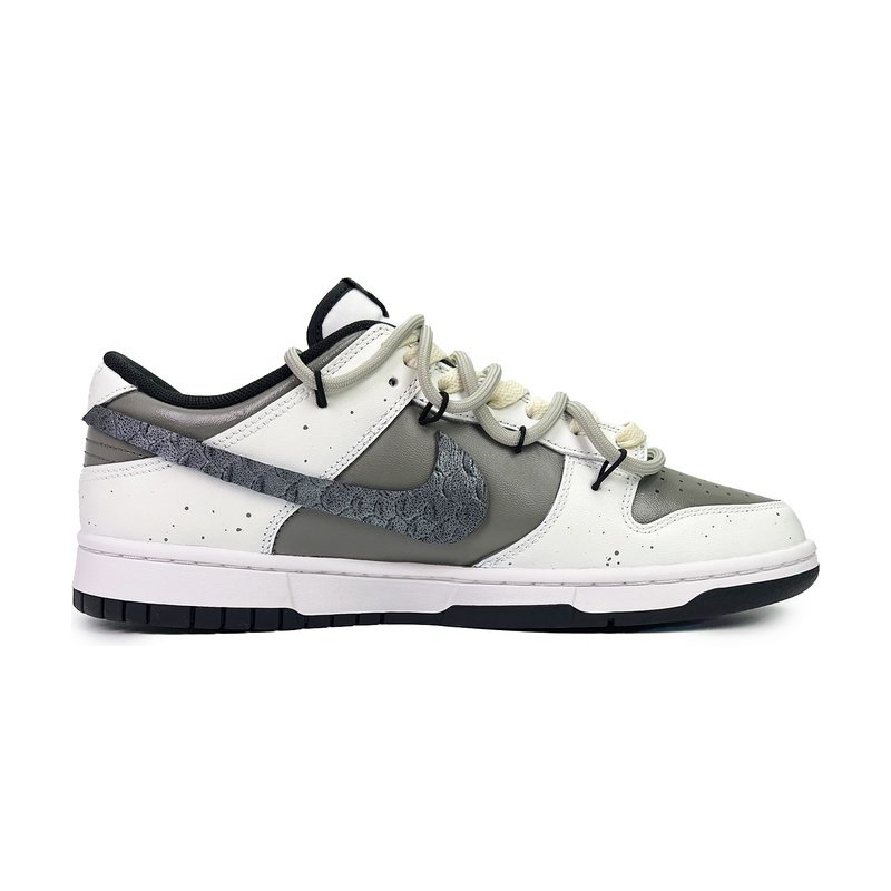 Custom Dunk Shoes Gray White Firestone Source - Image 2
