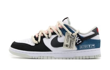 Custom Dunk Shoes White Black Urban Cowboy