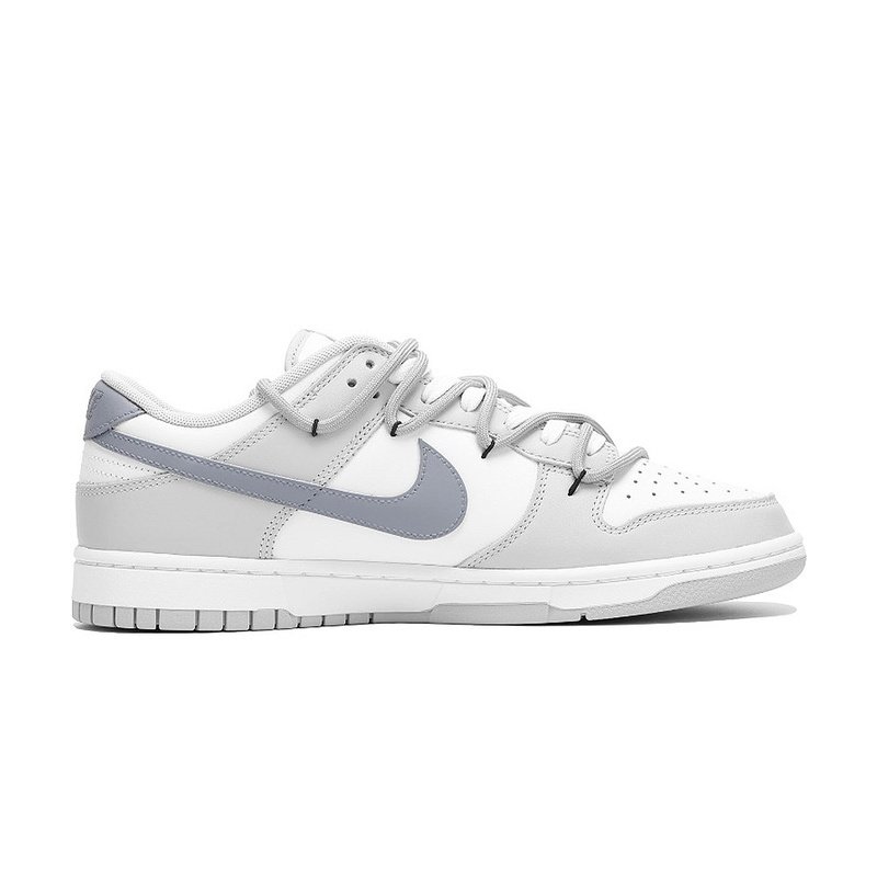 Custom Dunk Shoes White Gray Race Max - Image 2