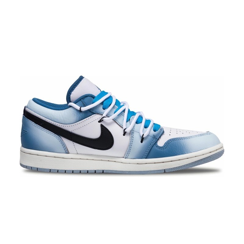 Custom Jordan Shoes Blue White Cool Wave - Image 2