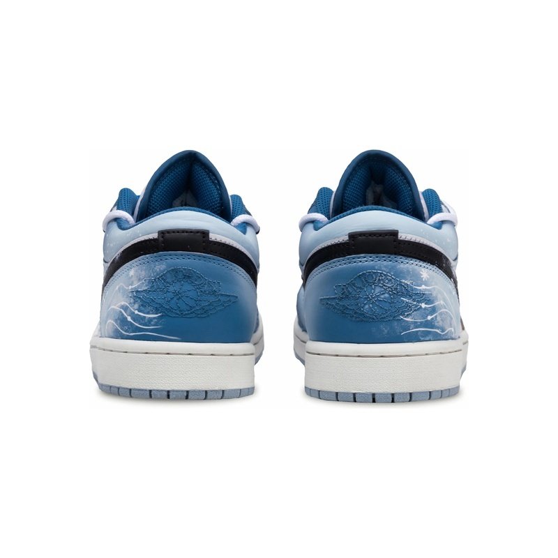 Custom Jordan Shoes Blue White Cool Wave - Image 4