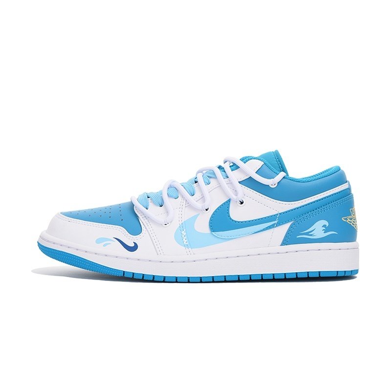 Custom Jordan Shoes Cyan Gray Ocean Breeze
