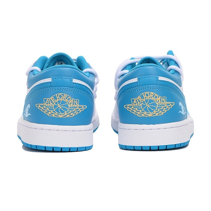 Custom Jordan Shoes Cyan Gray Ocean Breeze - Image 4