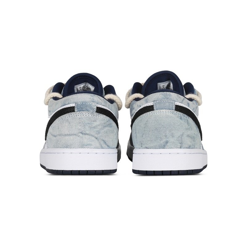 Custom Jordan Shoes White Blue Denim Street - Image 4